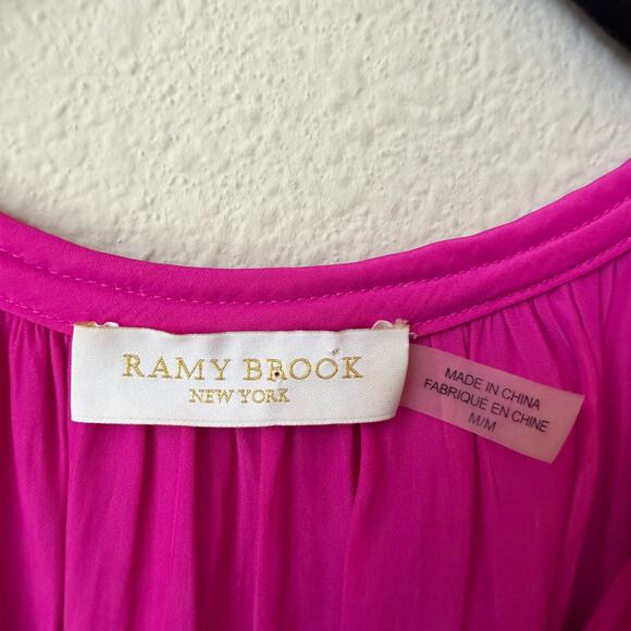 Ramy Brook Magenta Pink Tiered Mini Dress Size M - Picture 4 of 6